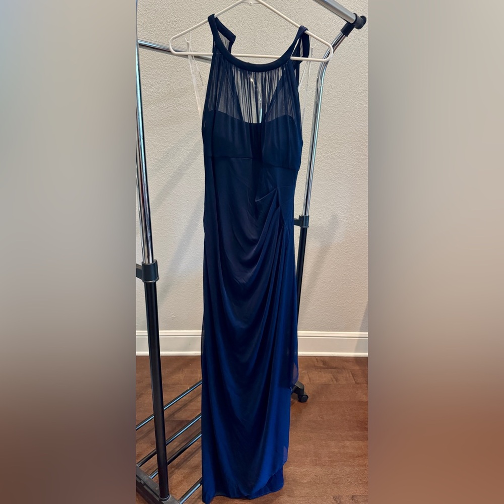 Elegant Navy Blue Evening Gown